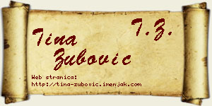 Tina Zubović vizit kartica